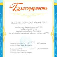 Благодарсность Солоницыной Р.Р.